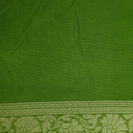 Fancy Geogette Saree Allover Gold Jaal Banarasi Saree  - Green