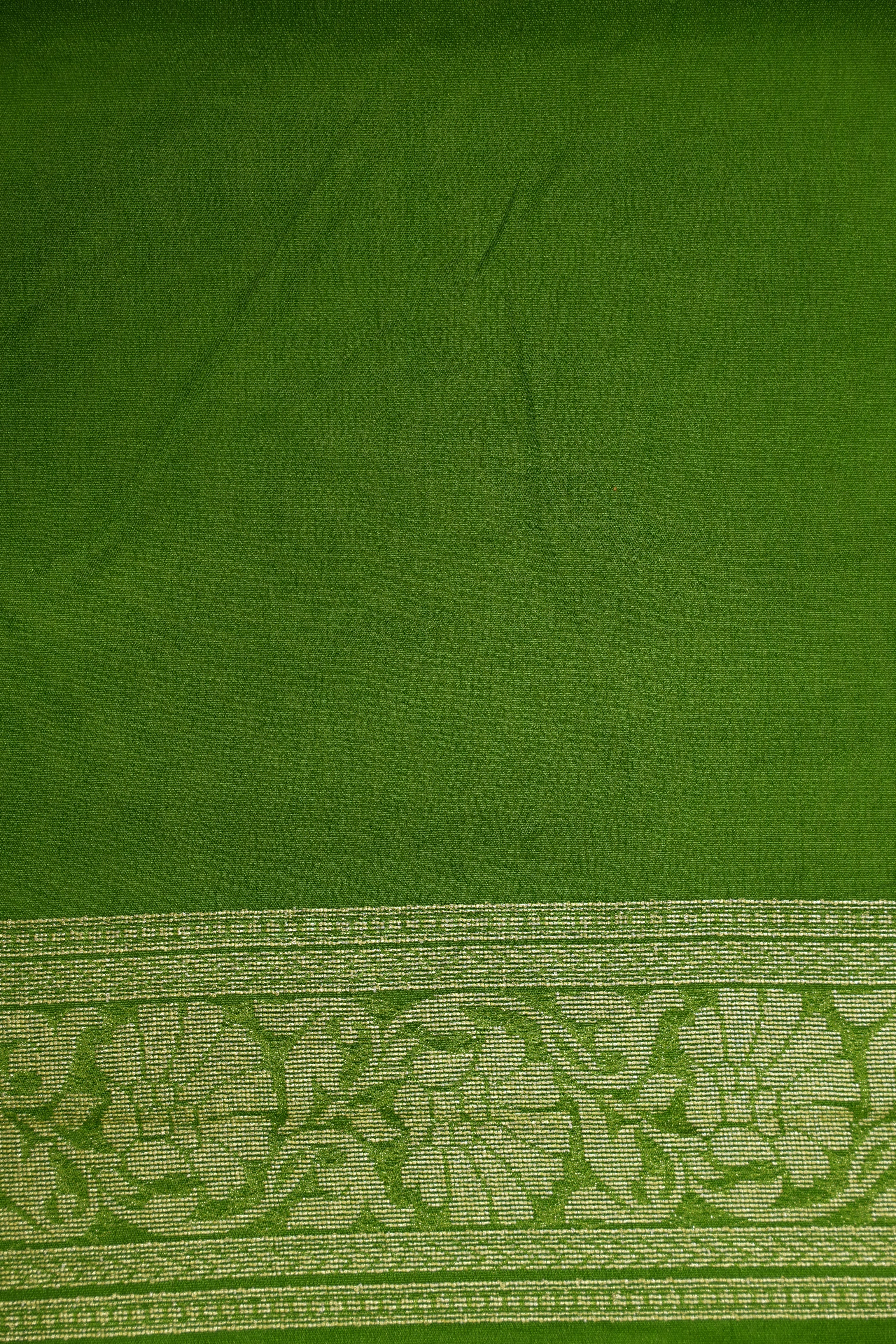 Fancy Geogette Saree Allover Gold Jaal Banarasi Saree  - Green