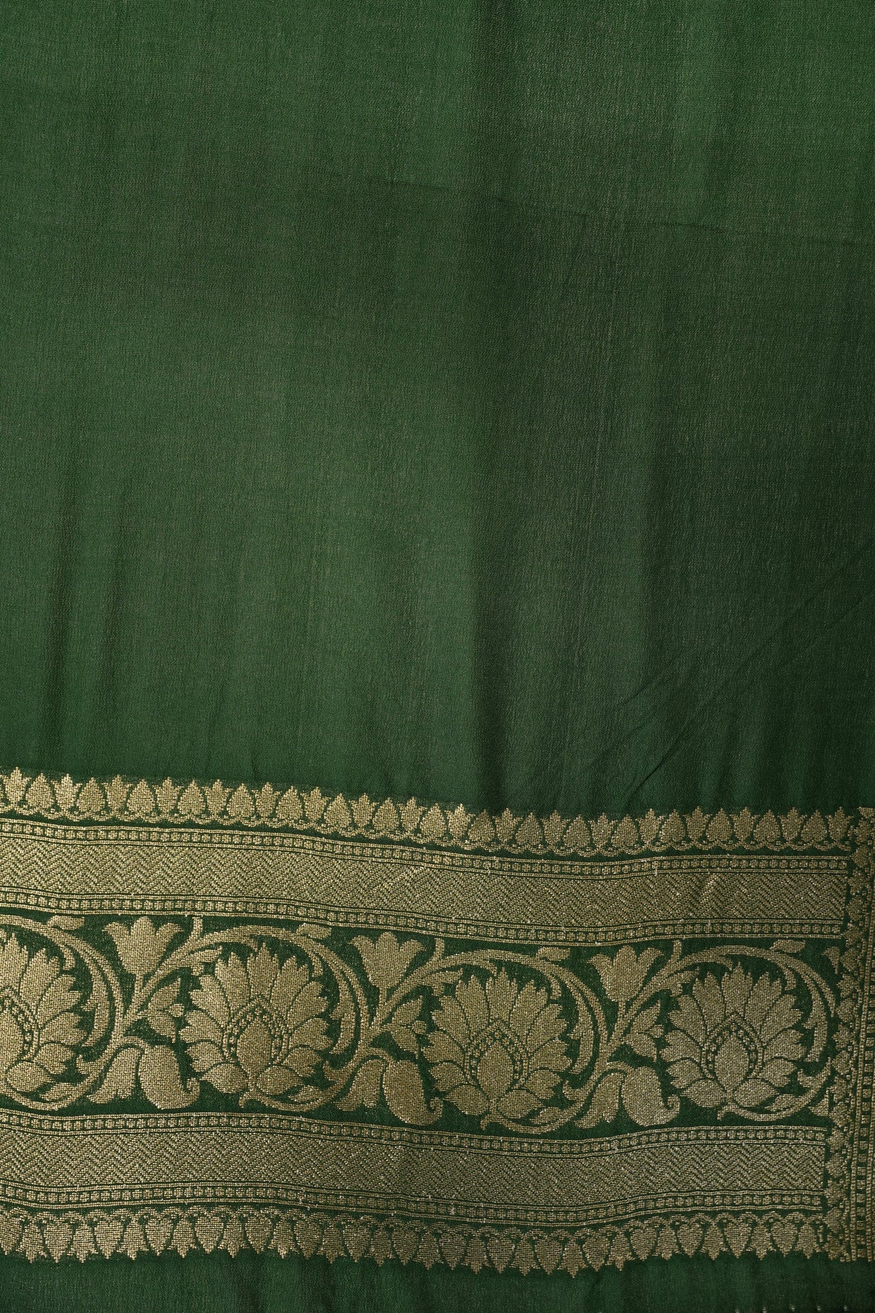 Fancy Geogette Saree Allover Gold Jaal Banarasi Saree  - Red & Green
