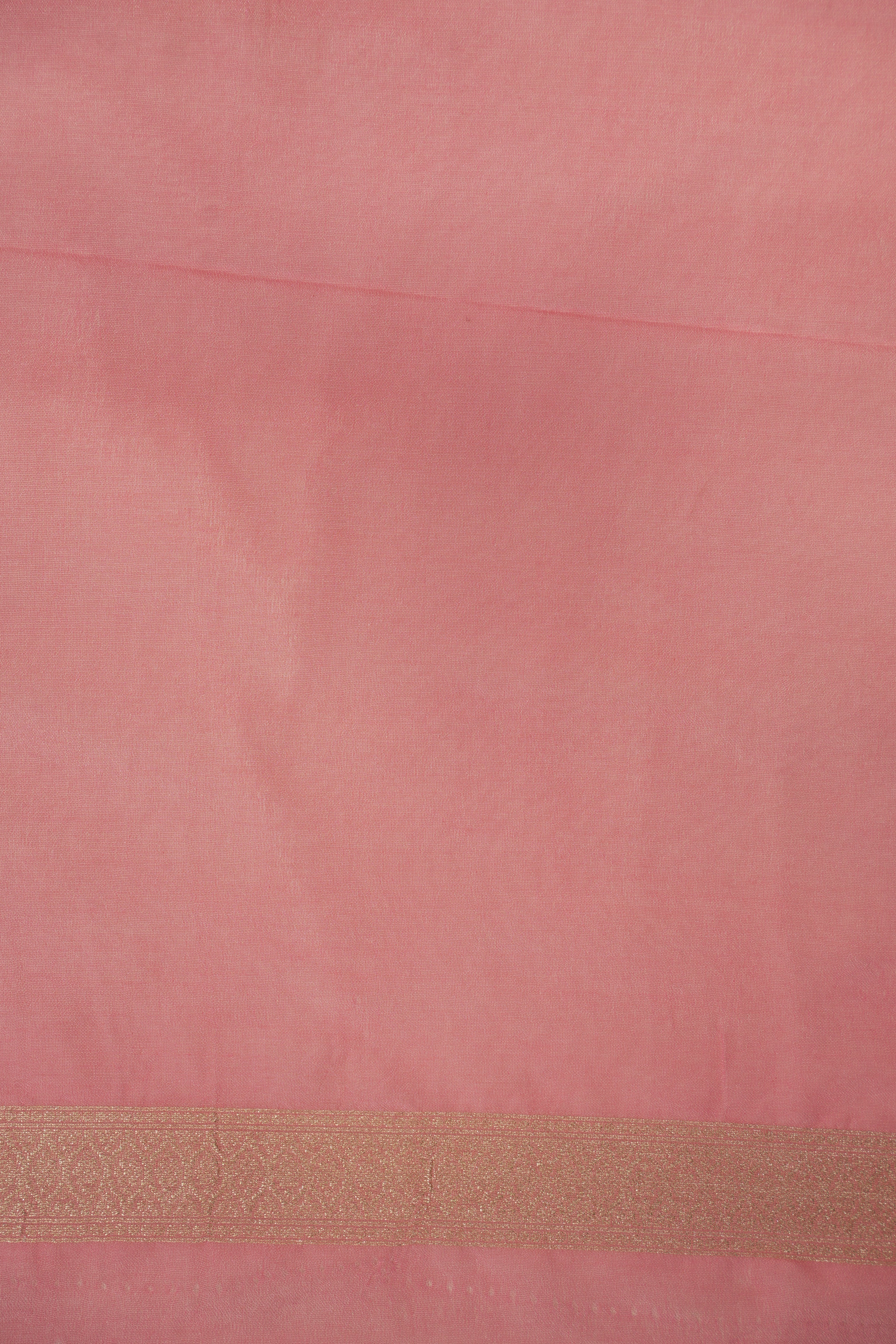 Fancy Geogette Saree Allover Gold Jaal Banarasi Saree  - Pink