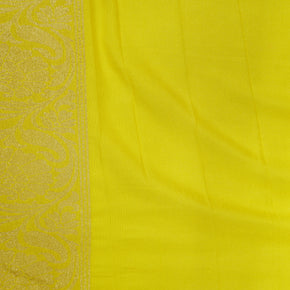 Fancy Geogette Saree Allover Gold Jaal Banarasi Saree  - Bottle Green X Yellow