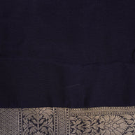 Fancy Geogette Saree Allover Gold Jaal Banarasi Saree  - Light Grey X Navy blue