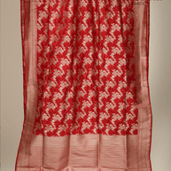 Red Pure Katan Silk Banarasi Sarees