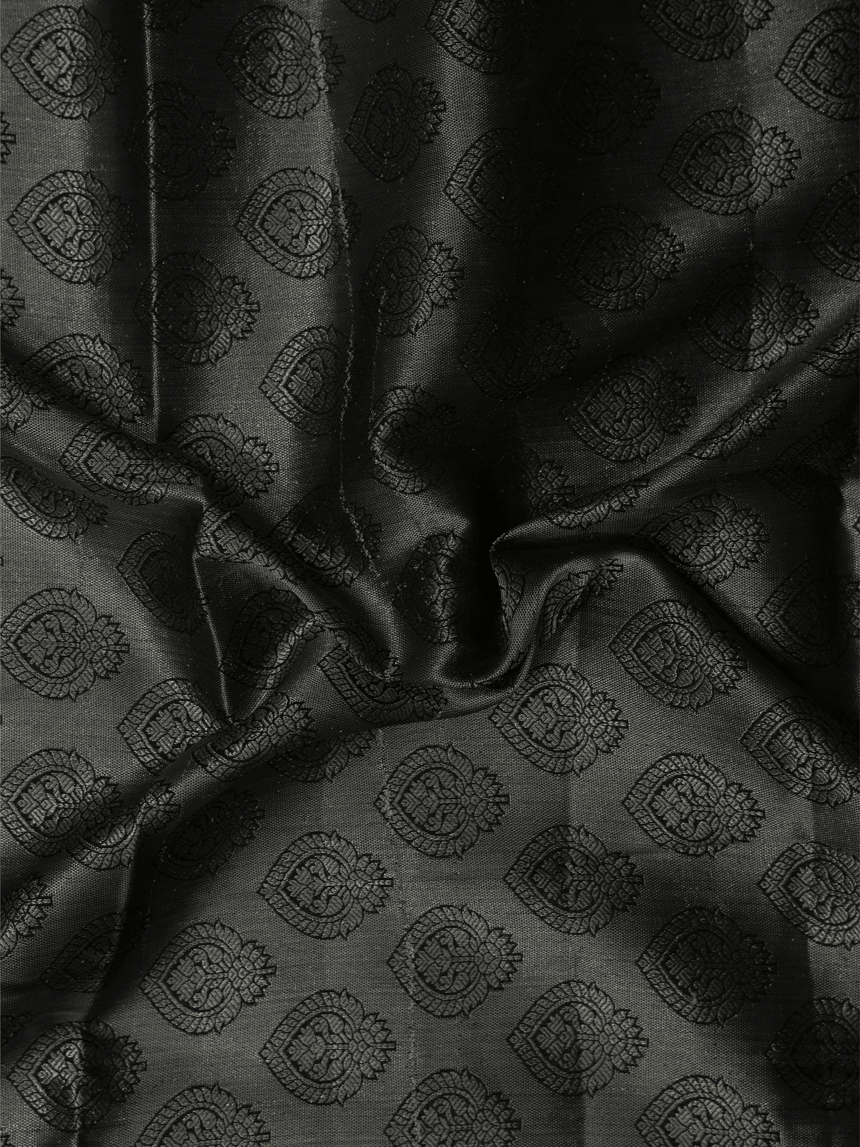 Black Katan Silk Gold Zari Work Banarasi Sarees