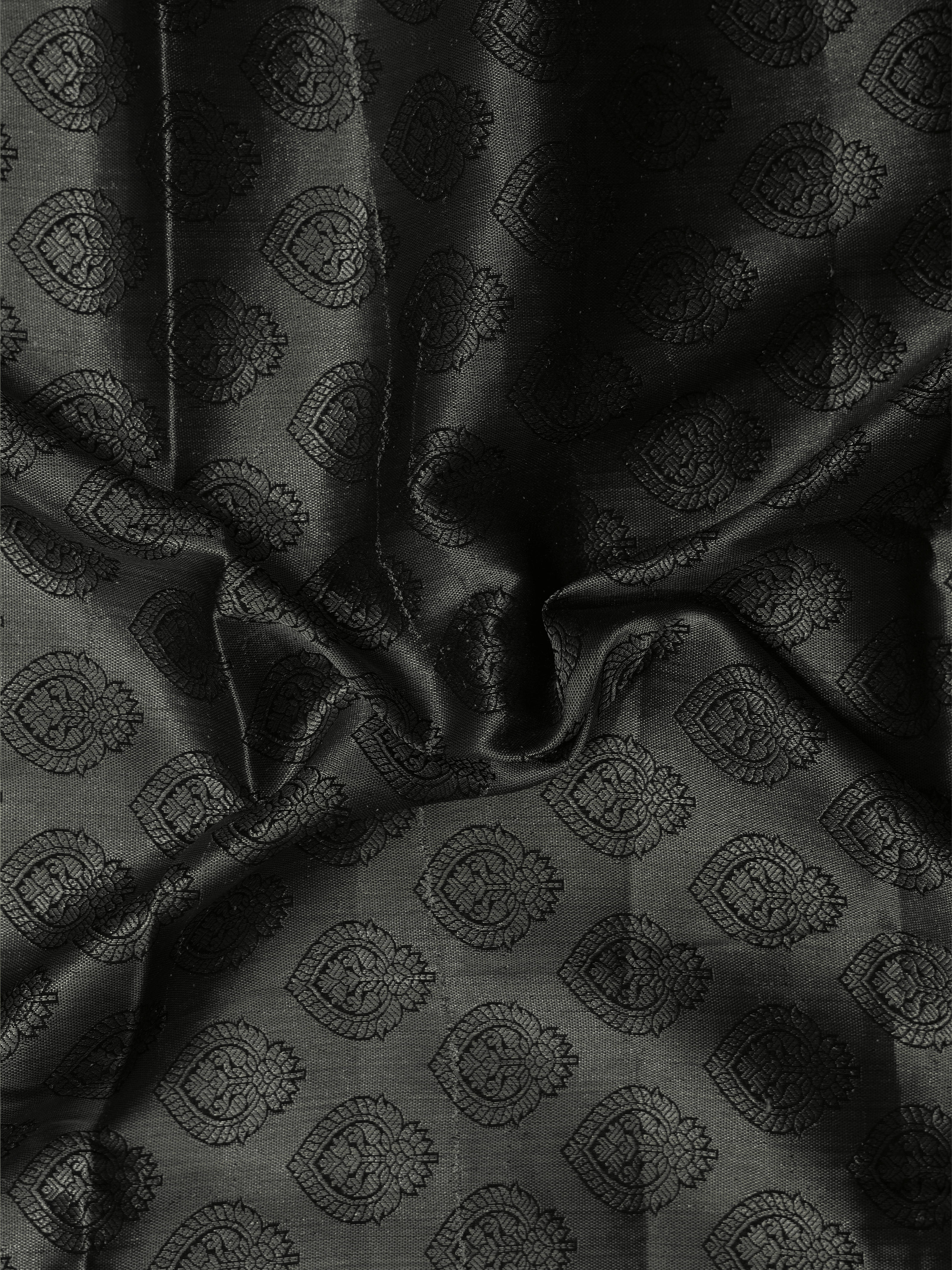 Black Katan Silk Gold Zari Work Banarasi Sarees
