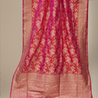 Rani Pink Pure Katan Silk Banarasi Saree