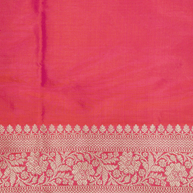 Rani Pink Pure Katan Silk Banarasi Saree