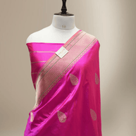 Rani Pure Katan Silk Kadwa Motif Handloom Banarasi Sarees
