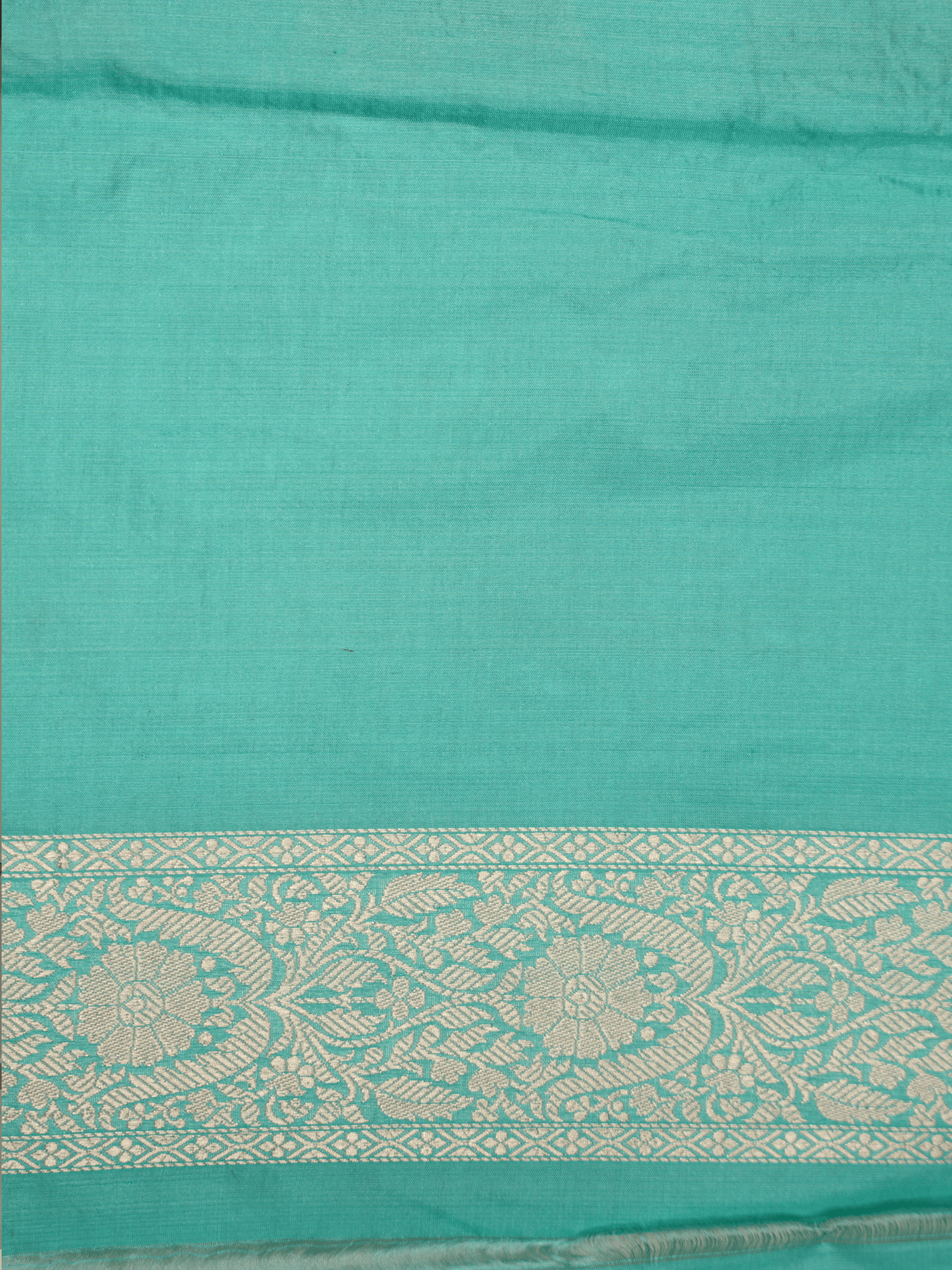 Sea Green Pure Katan Silk Banarasi Sarees