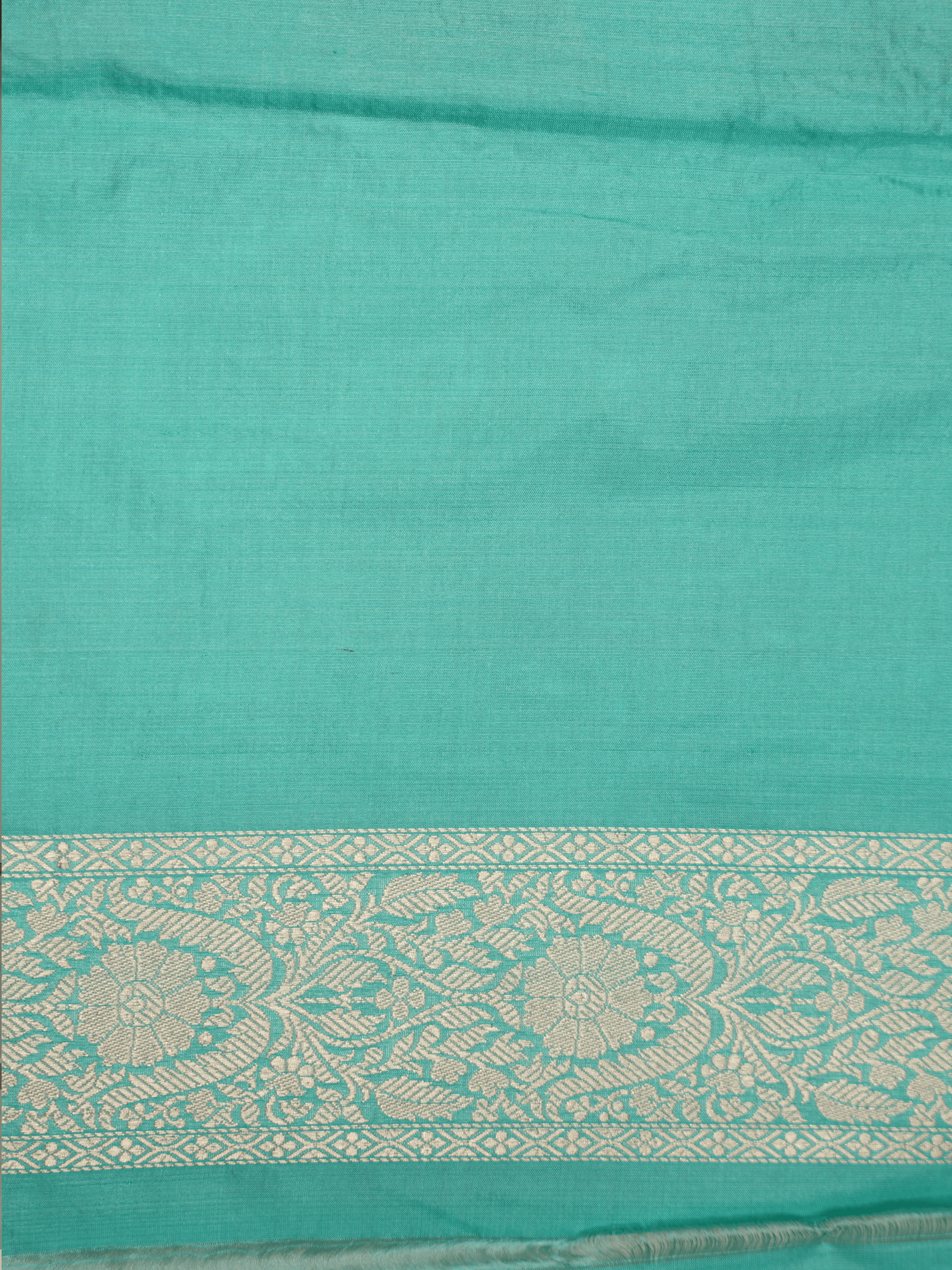 Sea Green Pure Katan Silk Banarasi Sarees