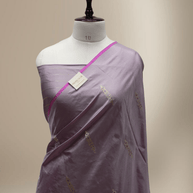Lavender Pure Katan Silk Mina Kadua Motif Banarasi Handloom sarees
