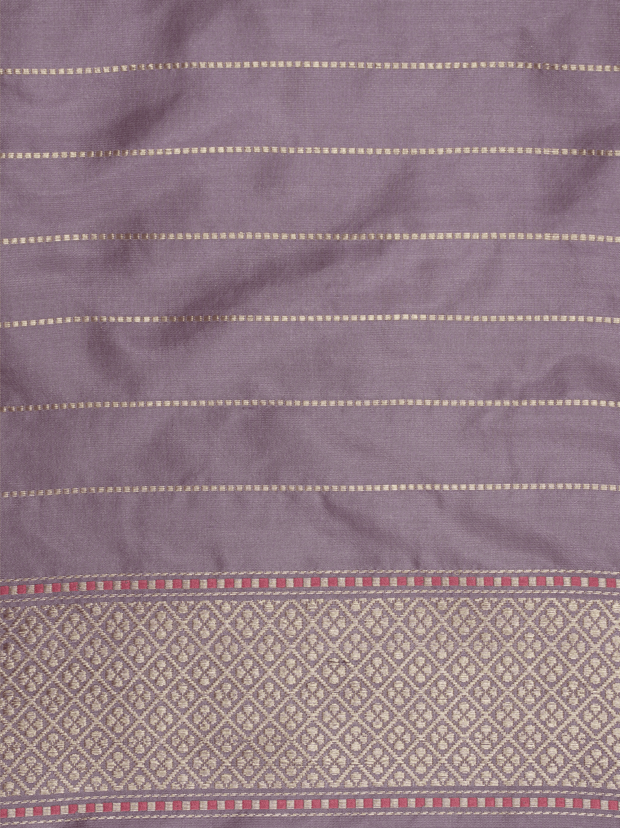 Lavender Pure Katan Silk Mina Kadua Motif Banarasi Handloom sarees