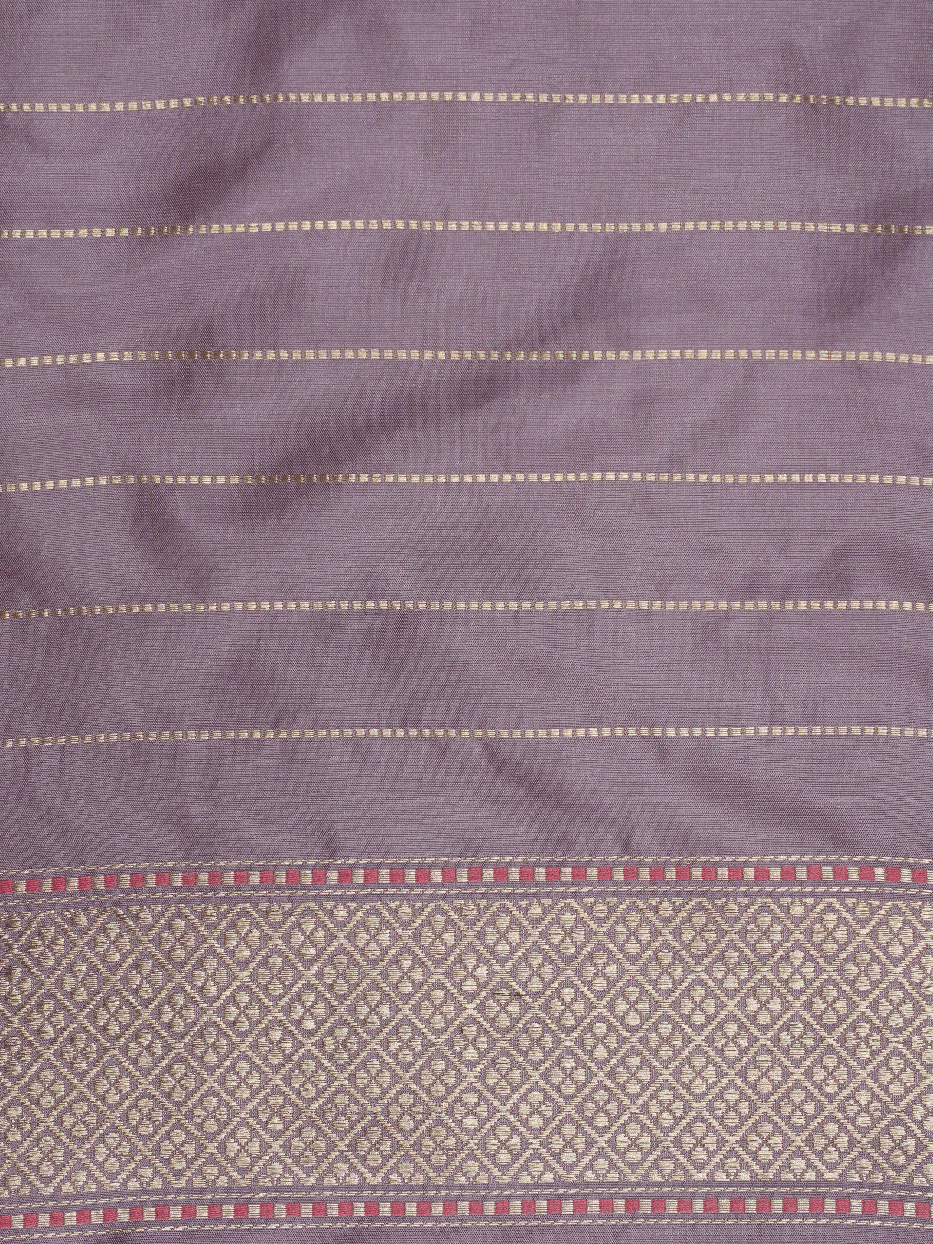 Lavender Pure Katan Silk Mina Kadua Motif Banarasi Handloom sarees