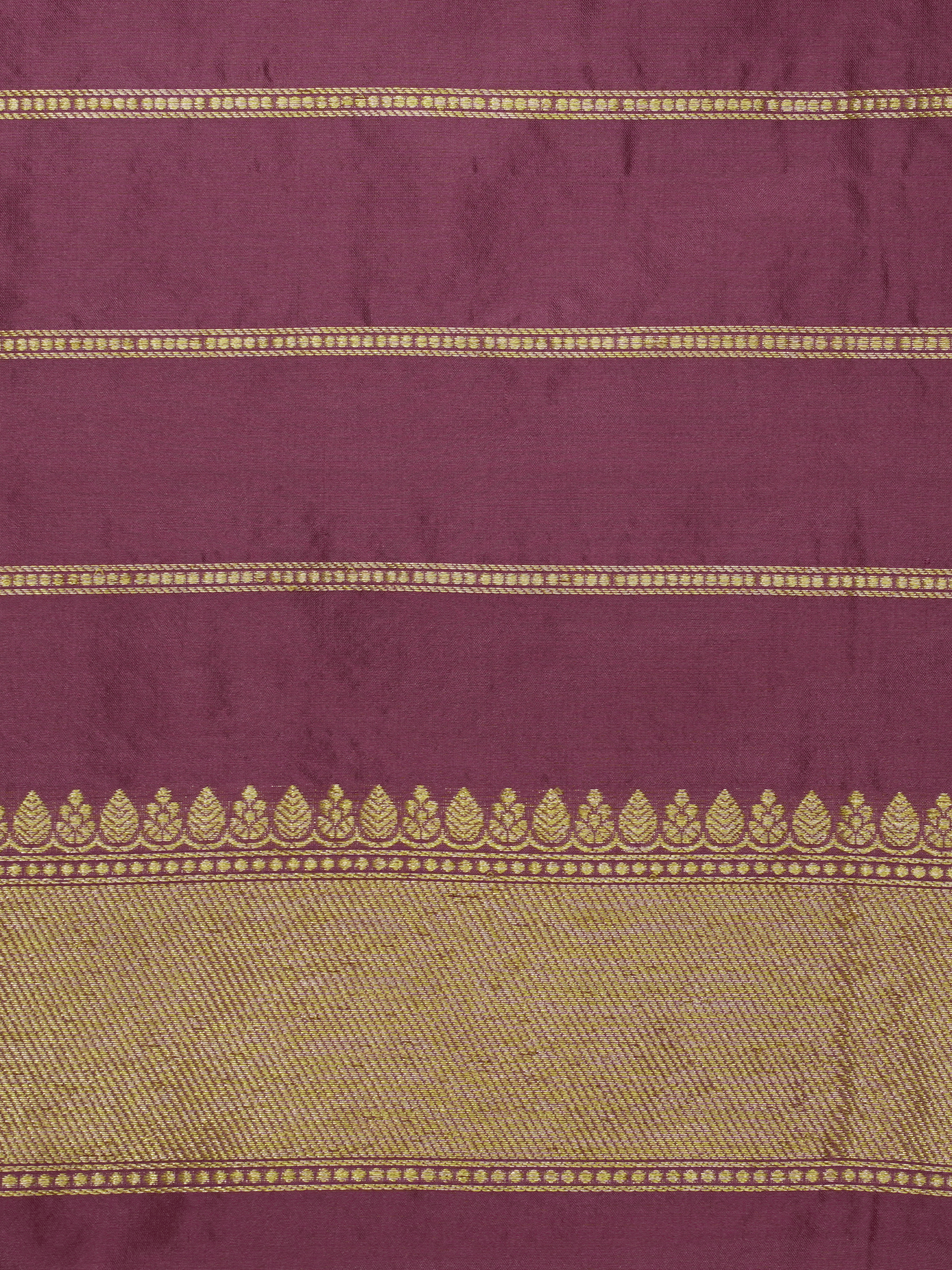 Magenta Pure Katan Silk Mina Kadua Motif Banarasi Handloom sarees