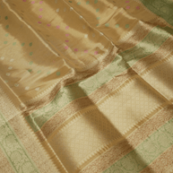 Gold Pure Tissue Silk Ropa Sona Kadiyal Booti Handloom Banarasi sarees