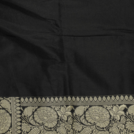 Pure Katan Silk Zari Tanchui Brocade Banarasi Saree - Black