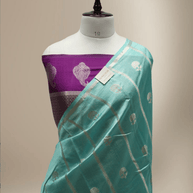Sea Green Pure Mango Silk Banarasi Saree