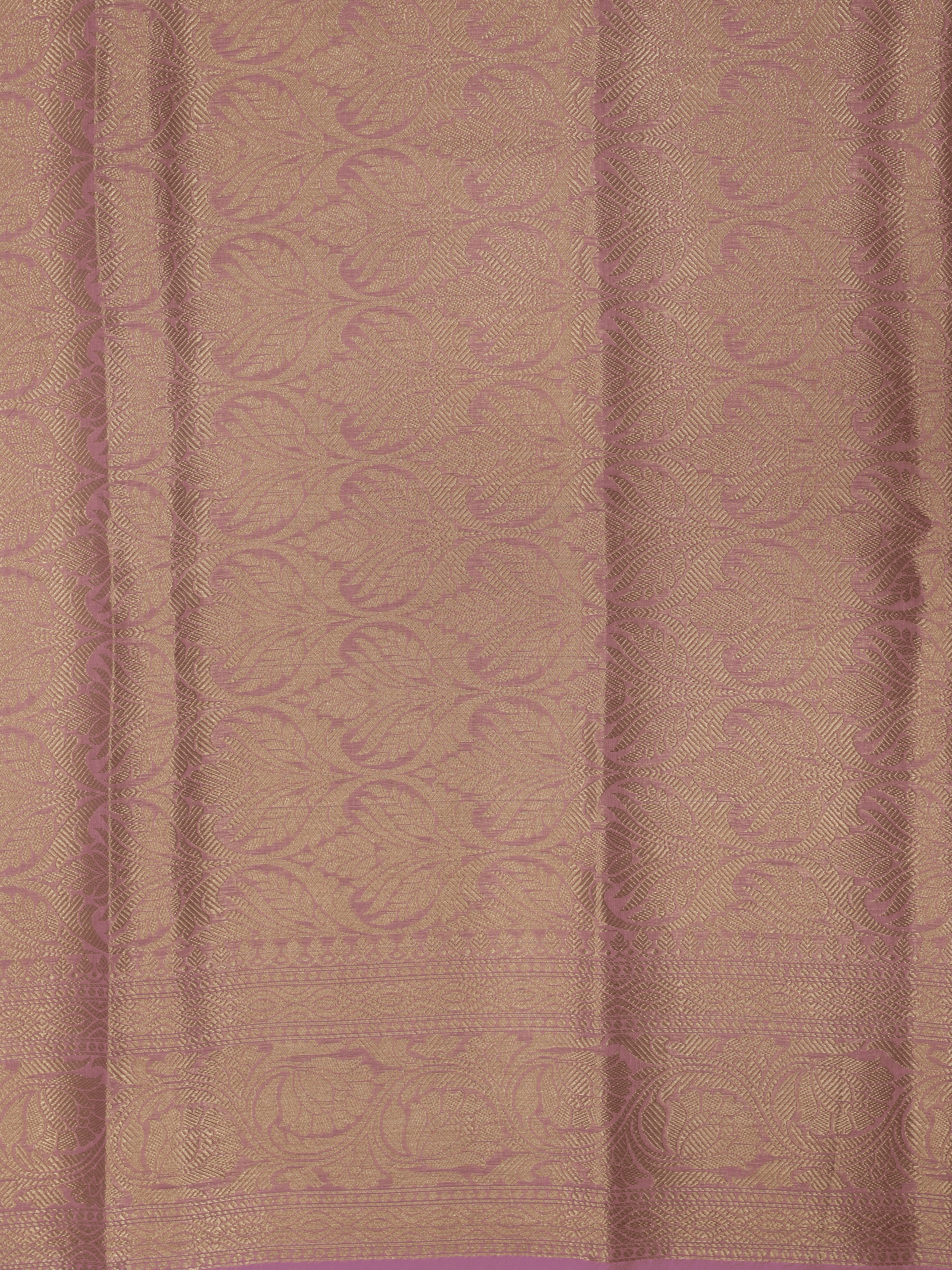 Lavender Pink Cotton Digital Print sarees