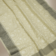 KOTA COTTON CHIKANKARI WORK BANARASI SAREE