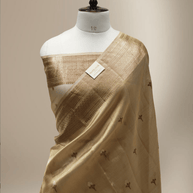 Pure Tissue silk Handloom Banarasi sarees with coffee zari