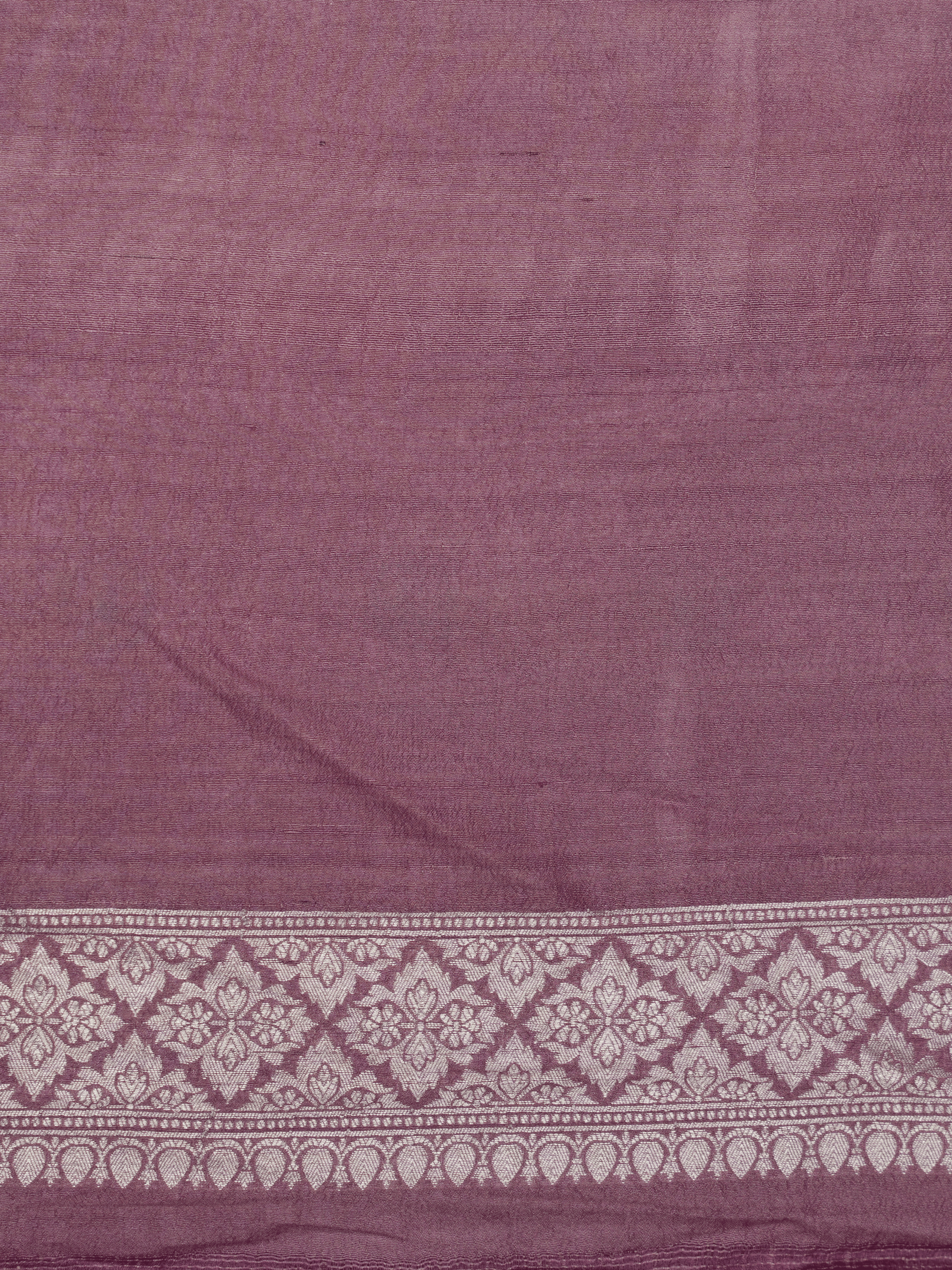 Pure Tussar Georgette Handloom Banarasi Saree - Jaal with Meenakari