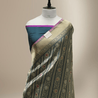 Green Pure Katan Silk Jangla Mina kadiyal Jaal Motilf Handloom Banarasi Sarees