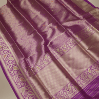 Royal Magenta Pure Katan Silk kadiyal Jaal Handloom Banarasi Sarees