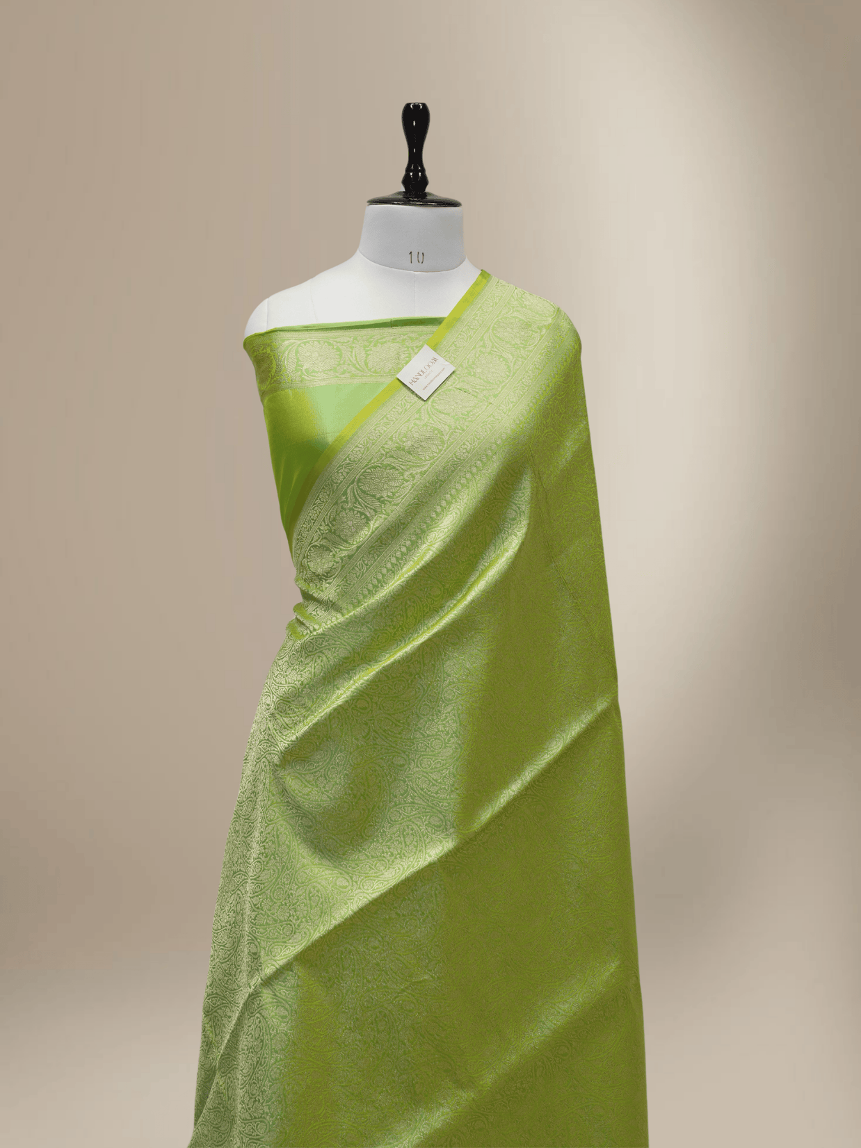 Pure Katan Silk Zari Tanchui Brocade Banarasi Saree - Green