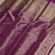 Royal Magenta Pure Katan Silk kadiyal Jaal Handloom Banarasi Sarees