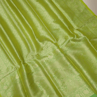 Pure Katan Silk Zari Tanchui Brocade Banarasi Saree - Green