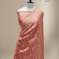 Light Pitch Pure Katan Silk Banarasi Sarees With Silver Mina