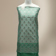 Banarasi Fancy Silk Suit with Zari Motif with Contrast Banarasi Dupatta - Green