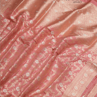 Light Pitch Pure Katan Silk Banarasi Sarees With Silver Mina