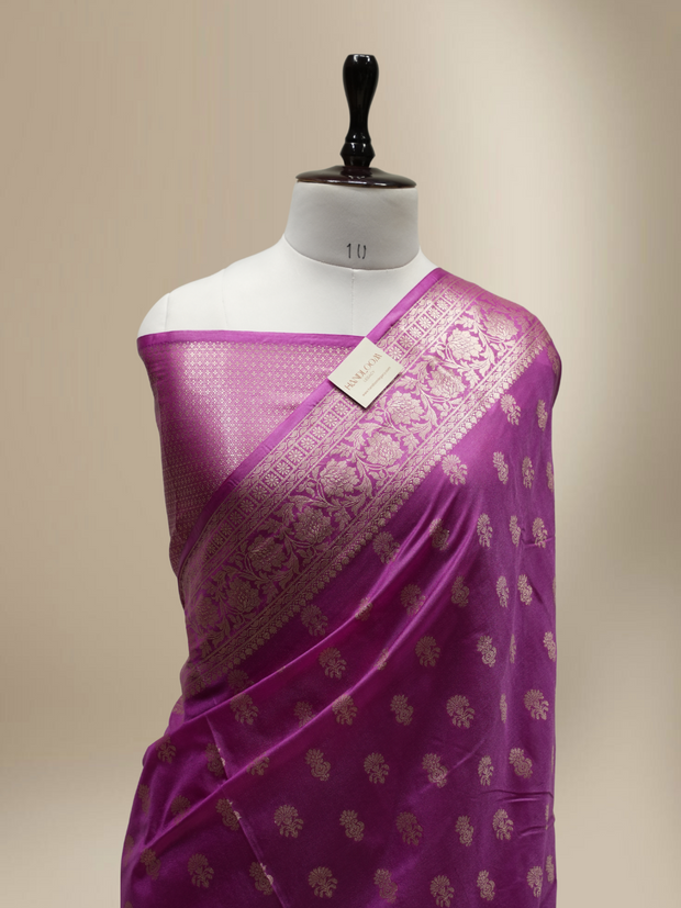 Mejanta Colour Fancy Silk Antic Copper Zari booti Saree