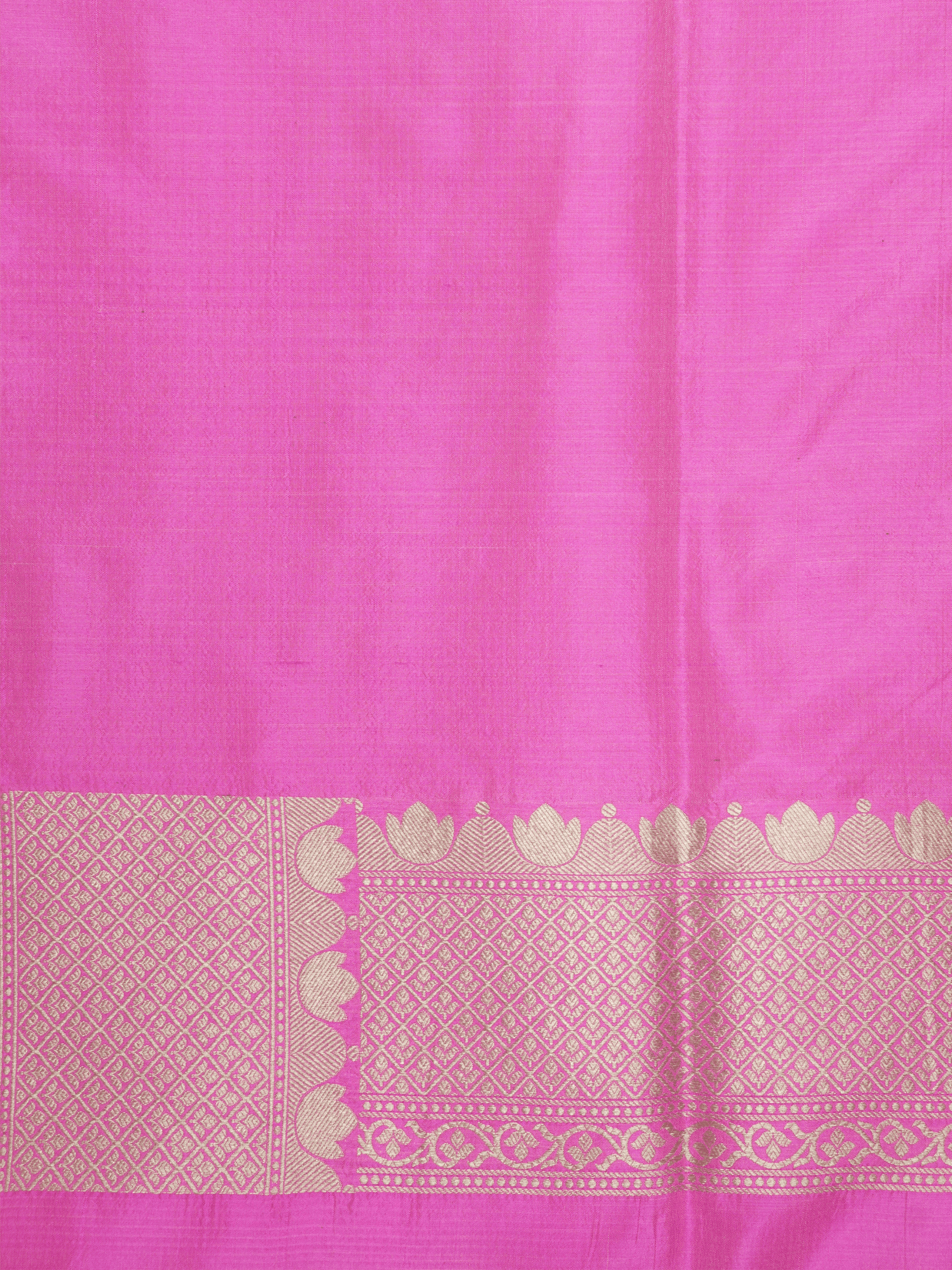 Pure Katan Silk Zari Tanchui Brocade Banarasi Saree - Pink