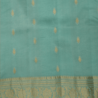 Light Sea Green Pure Kadwa Raw Mango Silk Buta Banarasi Saree