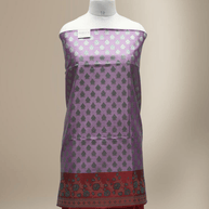 Banarasi Fancy Silk Suit with Zari Motif with Contrast Banarasi Dupatta - Red