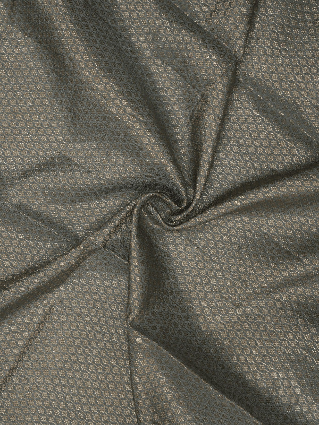 Gray Katan Silk Saree With Water Gold zari Fancy Sarees