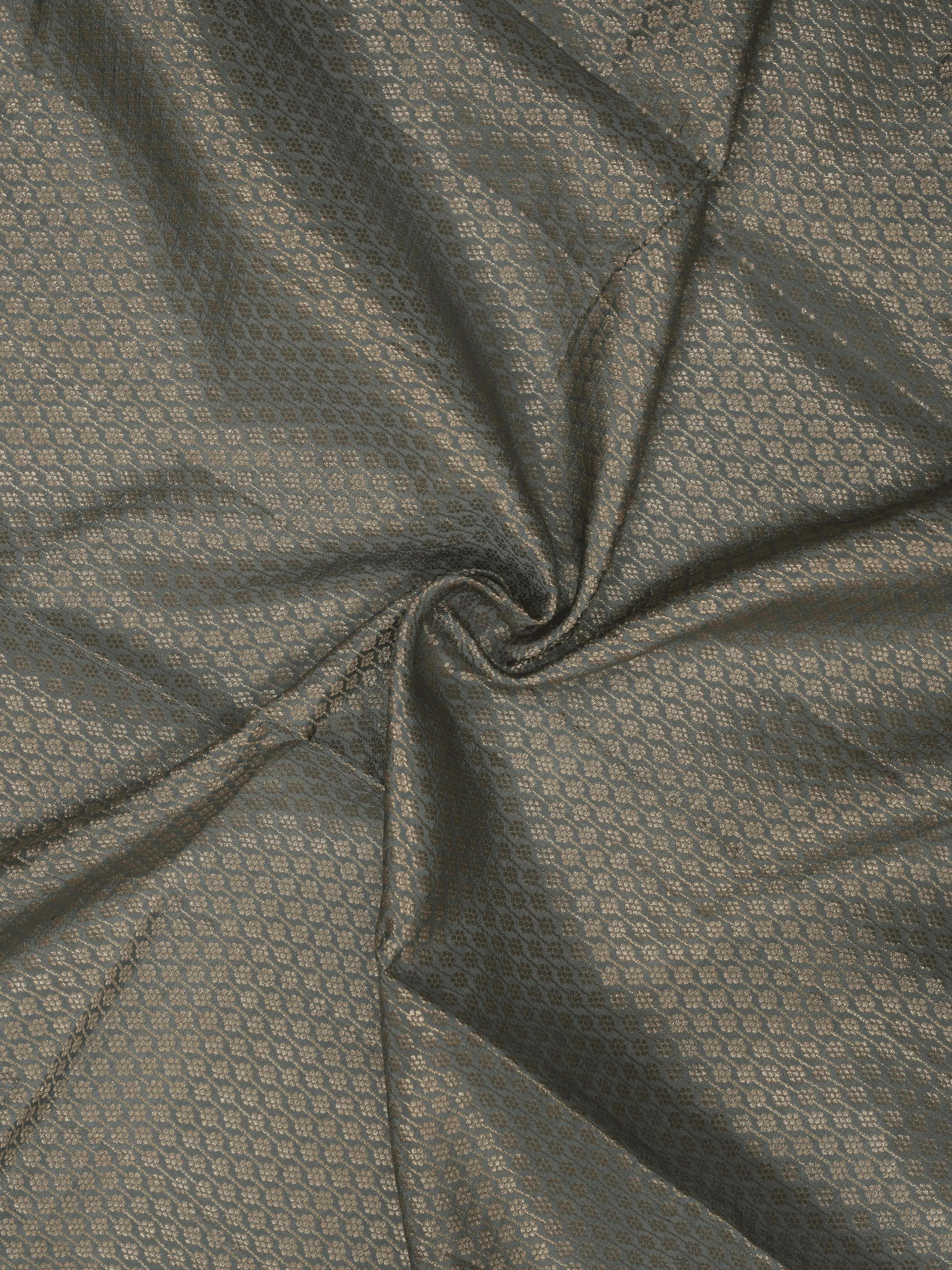 Gray Katan Silk Saree With Water Gold zari Fancy Sarees