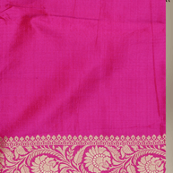 Pink Short Colour Pure Katan Silk Banarasi Sarees With Silver Mina