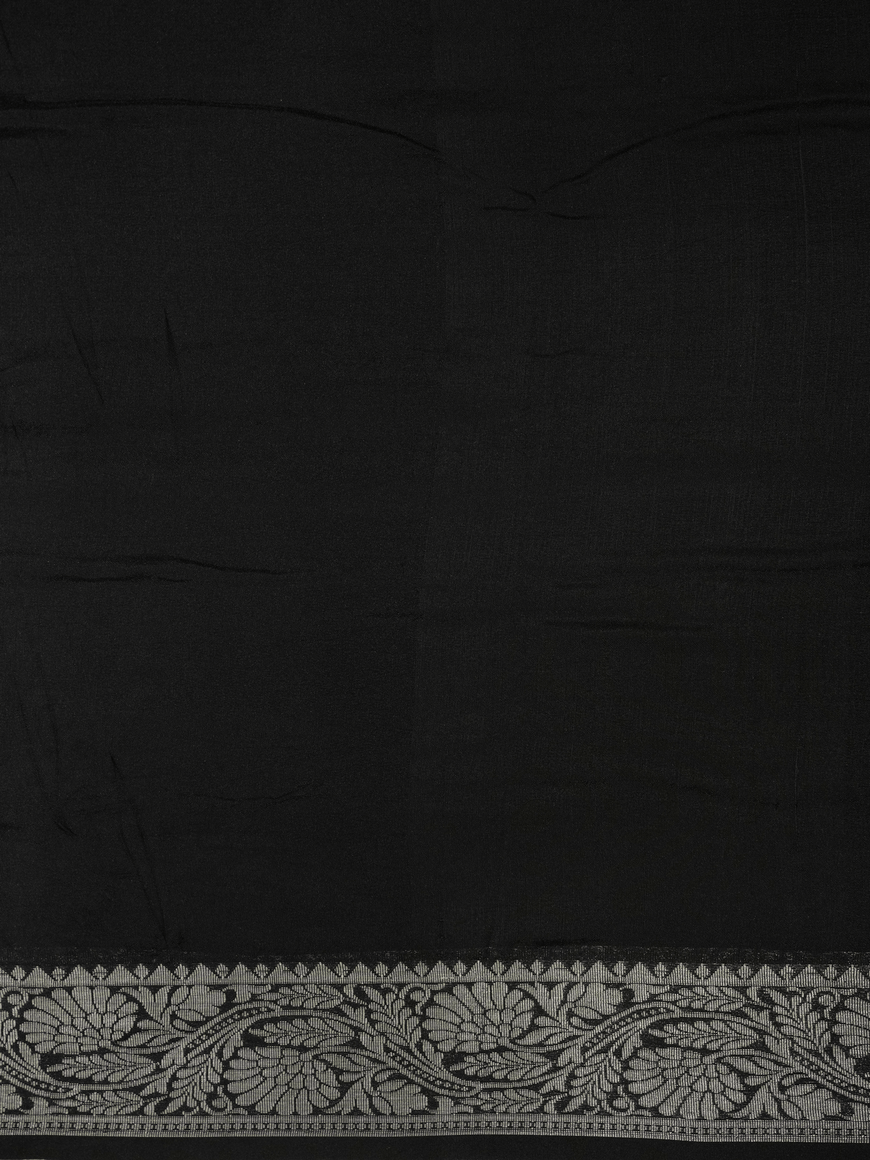 Black Colour Plain Katan Silk Saree With Water Gold zari Fancy Sarees