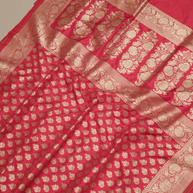 Pure Katan Silk Zari Motif Banarasi Saree - Red