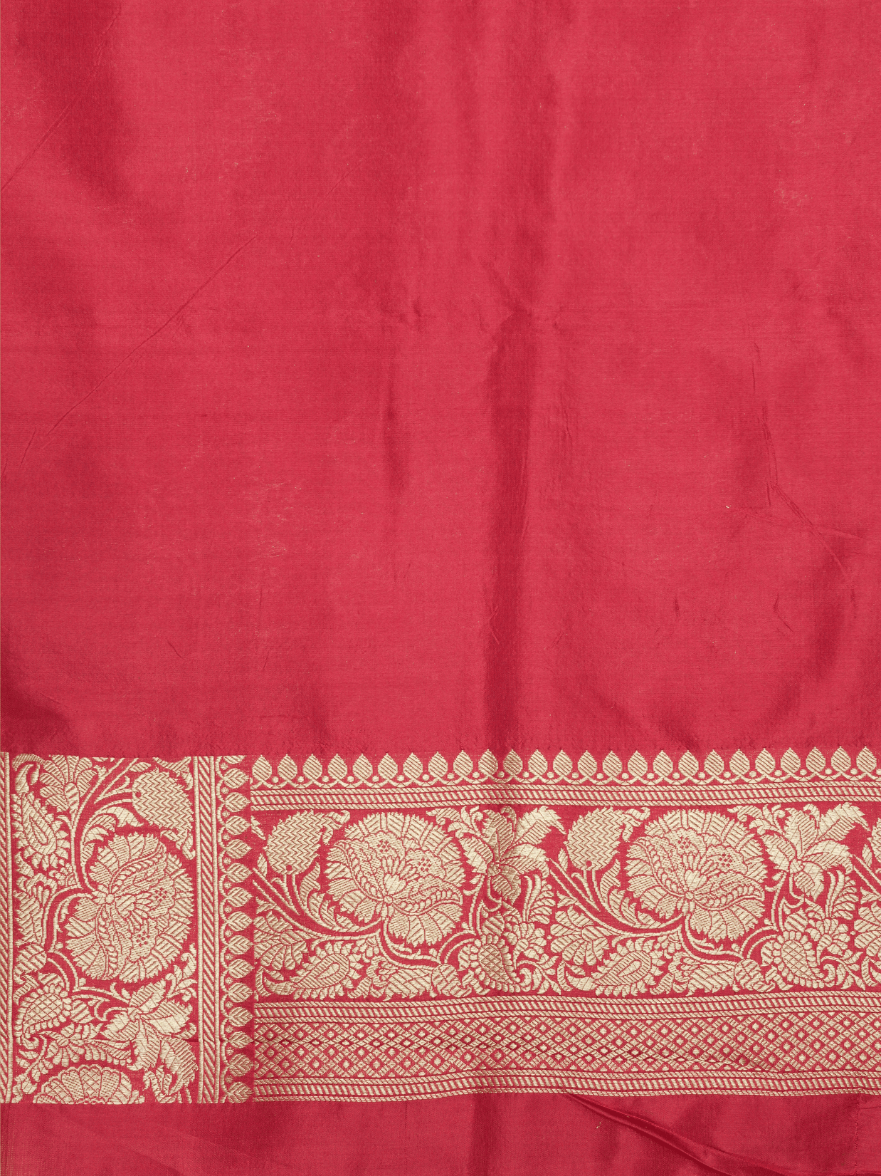 Pure Katan Silk Zari Motif Banarasi Saree - Red