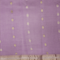 Lavender Colour Pure Kadwa Raw Mango Silk Banarasi Saree with silver & gold zari