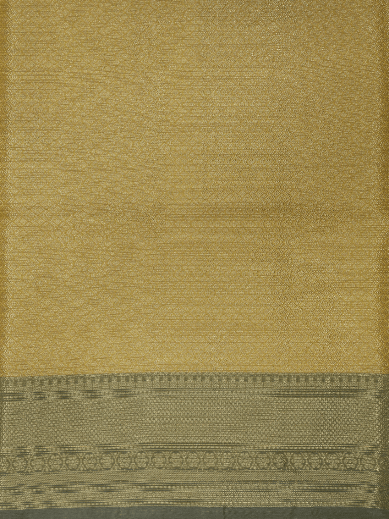 Gold colour Fancy Kora Rangkart Multi Colour Jaal with Contrast Gray border