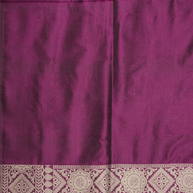 Pure Katan Silk Zari Motif Banarasi Saree - Magenta