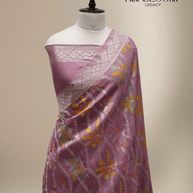 Pure Tussar Georgette Handloom Banarasi Saree - Jaal with Meenakari