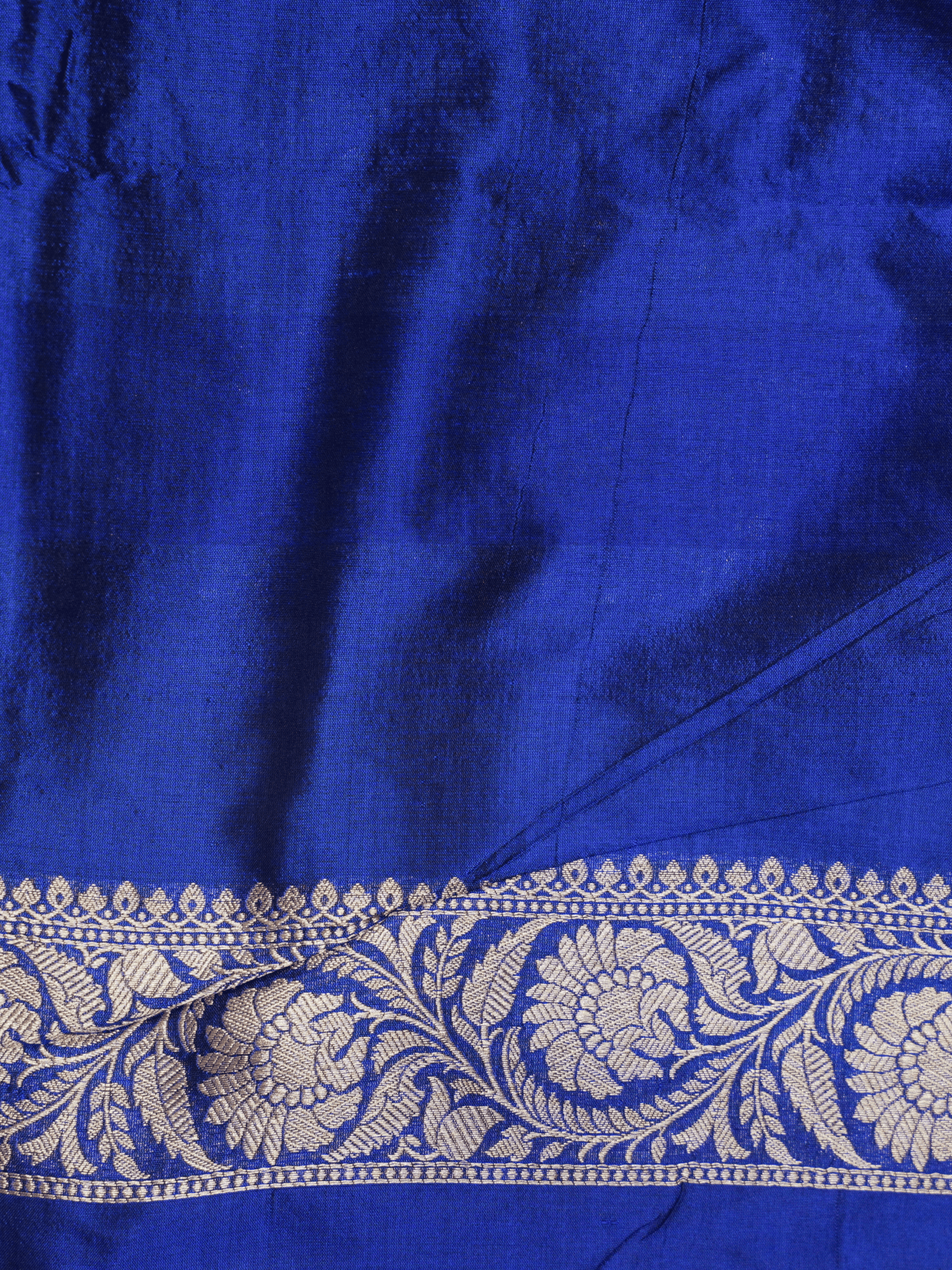 Royal Blue Colour Pure Katan Silk Banarasi Sarees With Silver Mina