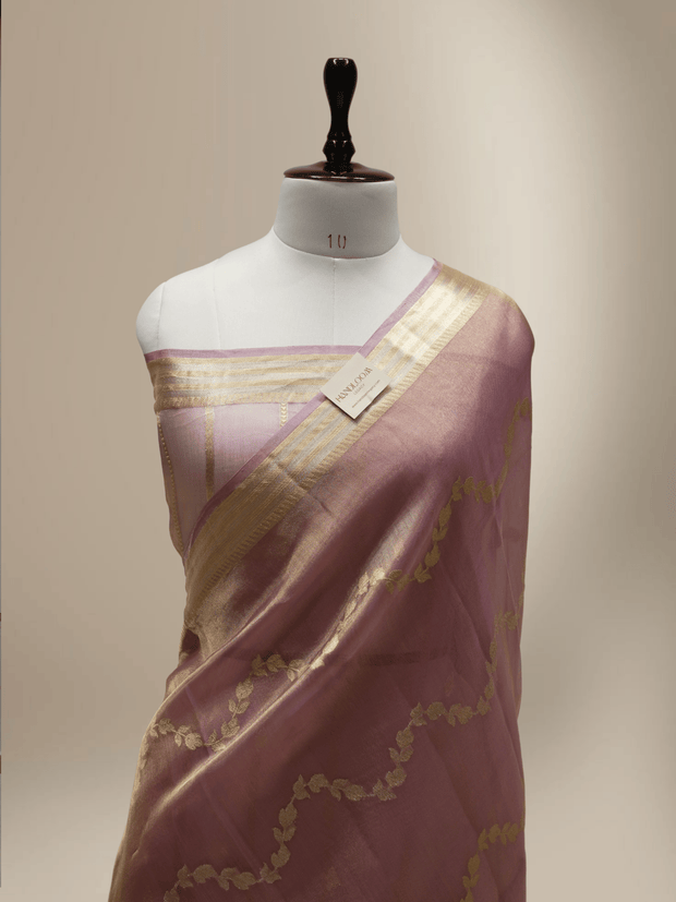 Pure Tissue silk Handloom Banarasi sarees with Silver & Gold Zari