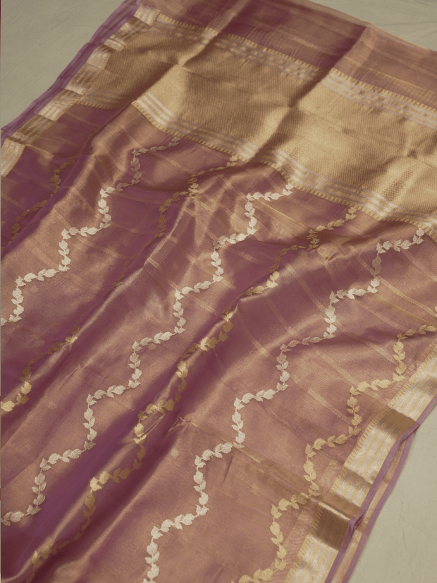 Pure Tissue silk Handloom Banarasi sarees with Silver & Gold Zari